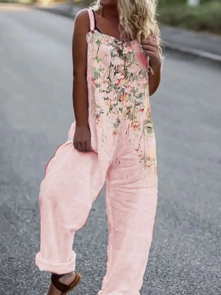 Casual Flower print jumpsuit