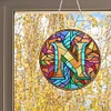 Diamond Painting Double Sided Letter N Suncatcher Diamond Drawing Hanging Ornament for Home Decor