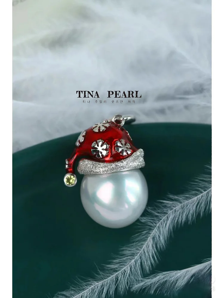TINA Jewelry Christmas style, Santa hat k gold  Aussie pendant