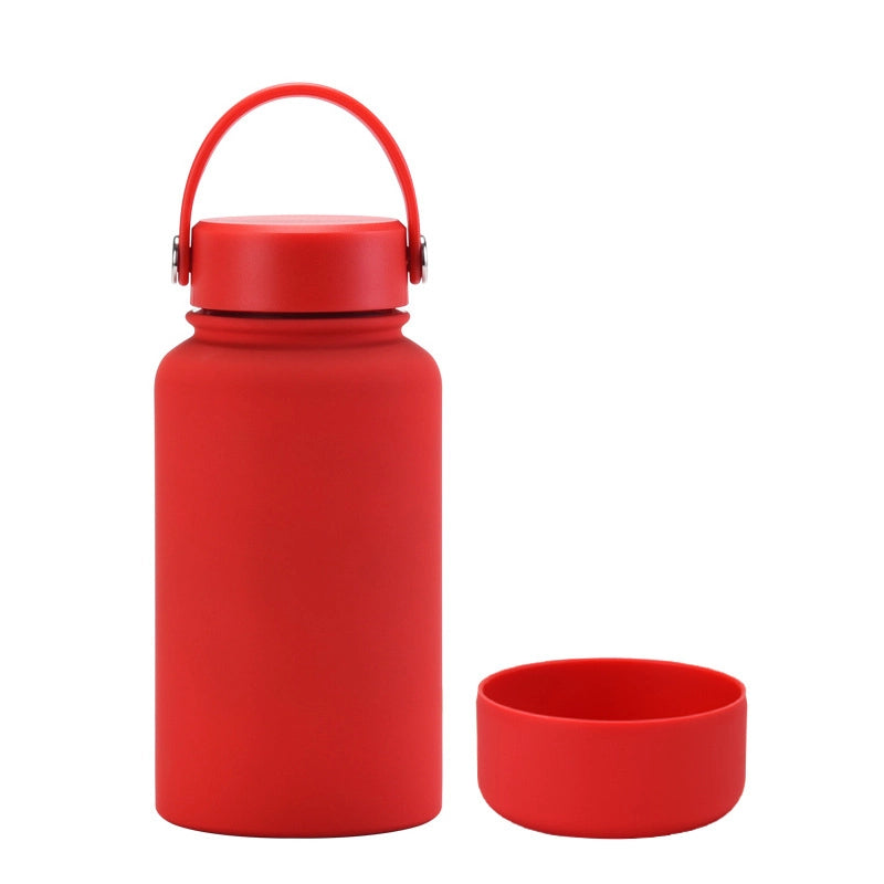 Casual Solid Color Stainless Steel Silica Gel Water Bottles 1 Piece
