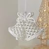 Glitter Christmas Tree Decoration Small Pendant Christmas Snowflake Star Angel Garland Pendant 