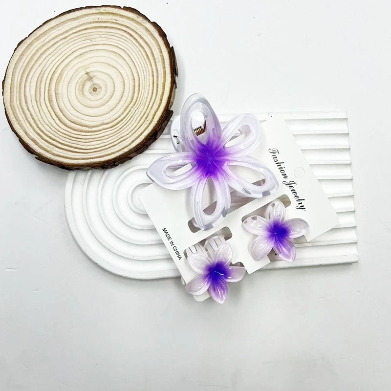 Vacation Modern Style Women’s Flower Resin Hair Claws