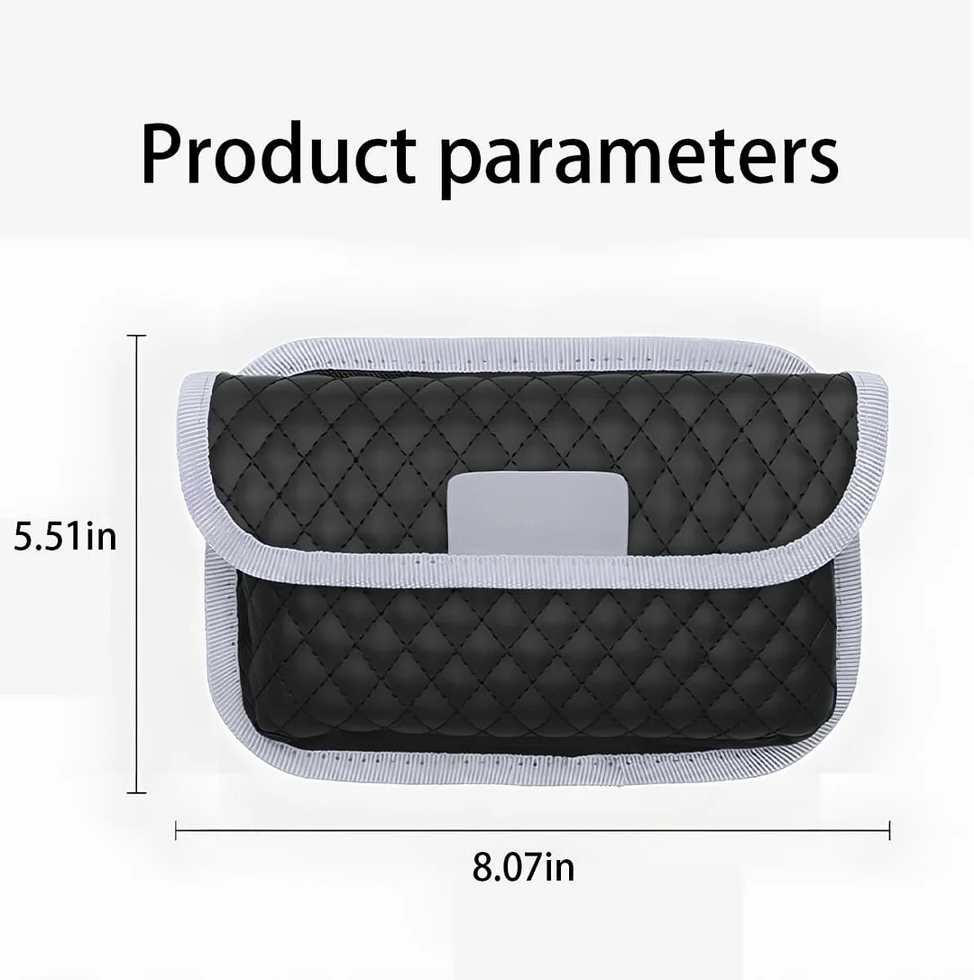 Car Seat Side Pocket Organizer, PU Leather Multifunctional Automotive Storage Bag for Phones Keys Cards, Mini Seat Gap Filler Pouch for Door Console, Universal Vehicle Accessories (Red)