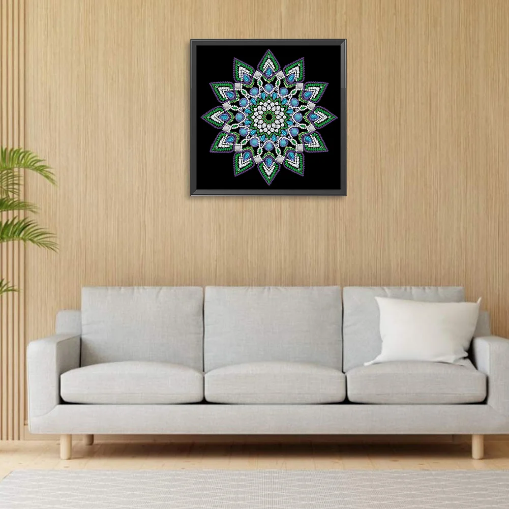Diamond Painting - Partial Special Shaped Drill - Mandala(Canvas|30*30cm)