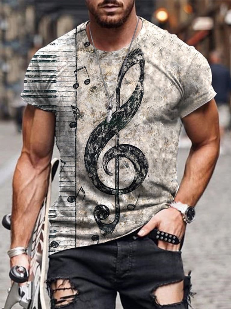 Designer Music Festival Symbol Print T-shirt / [viawink] /
