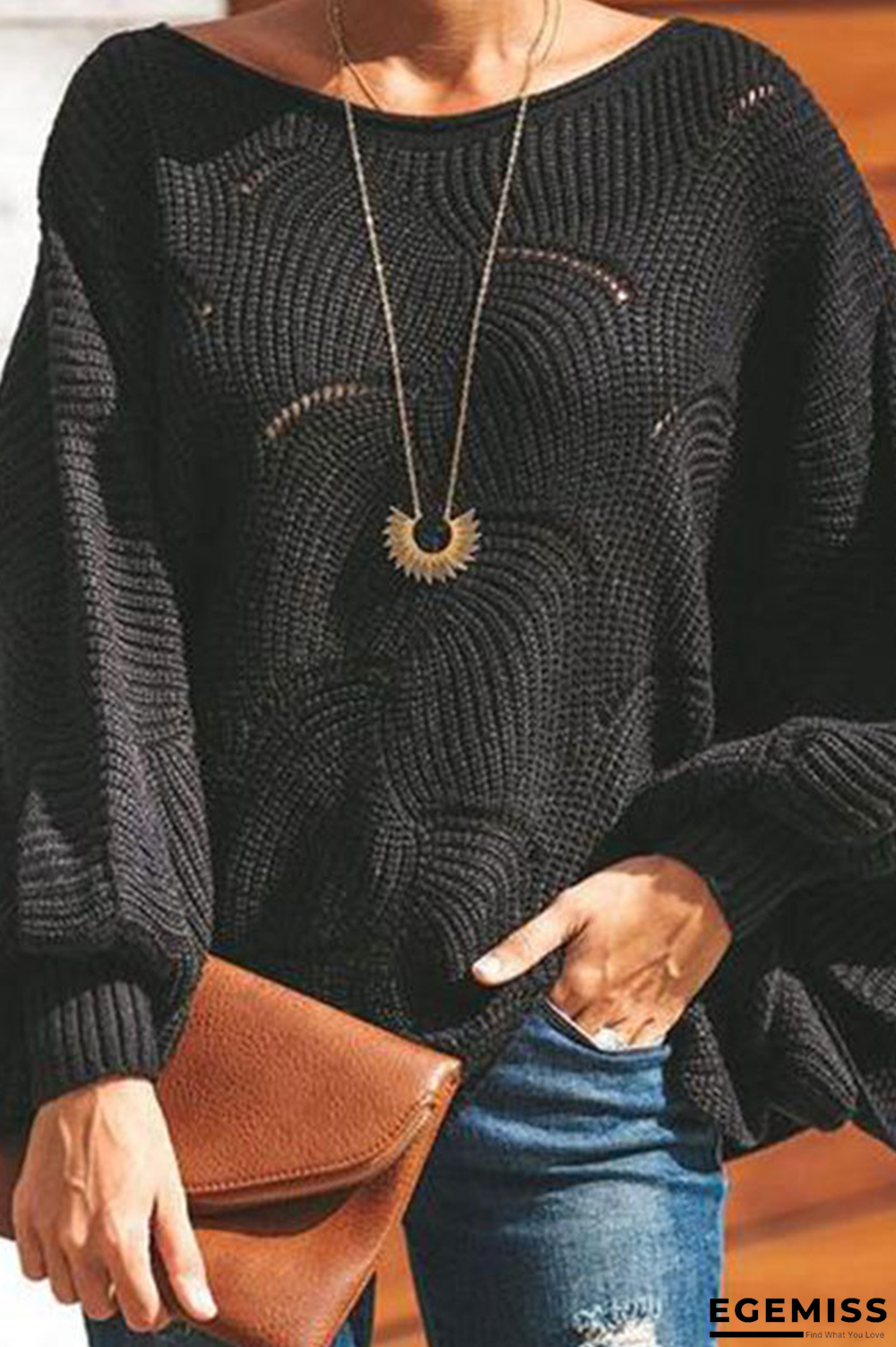 Black Casual Solid Patchwork One Shoulder Tops | EGEMISS