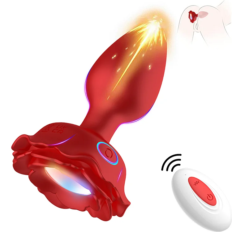 Remote control luminous vibration anal plug
