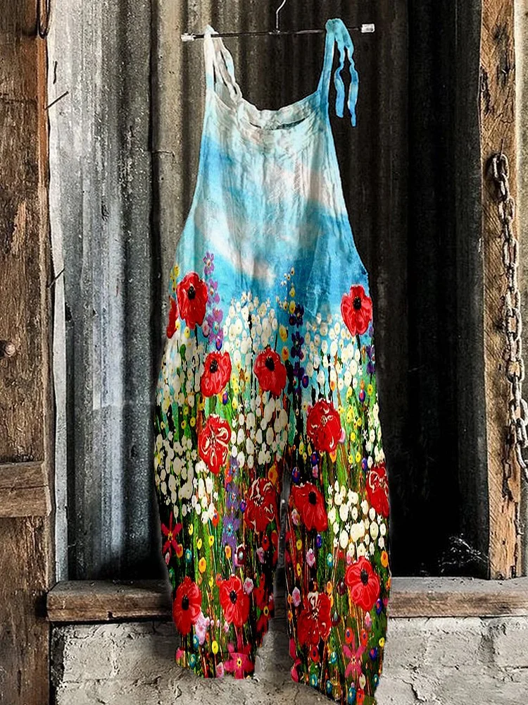 Casual Printed Jumpsuit