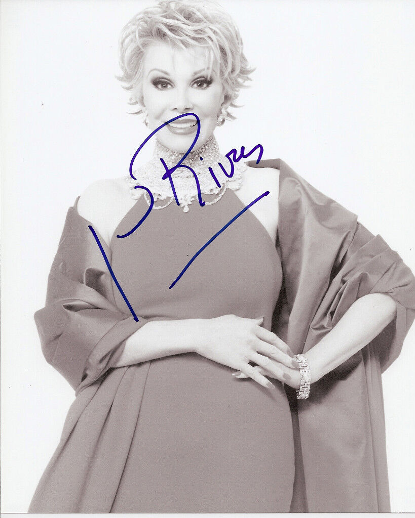 ACTRESS JOAN RIVERS HAND SIGNED 8X10 Photo Poster painting w/COA