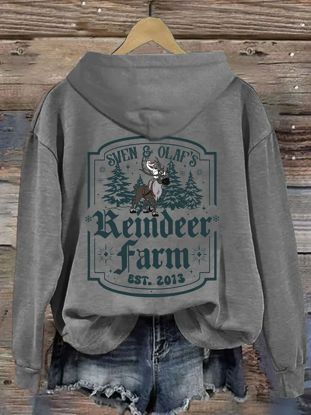 Snowman And Reindeer Christmas Hoodie
