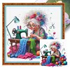 Sewing Old Lady-11CT Stamped Cross Stitch 40*40cm/15.75*15.75in tapestrymarket