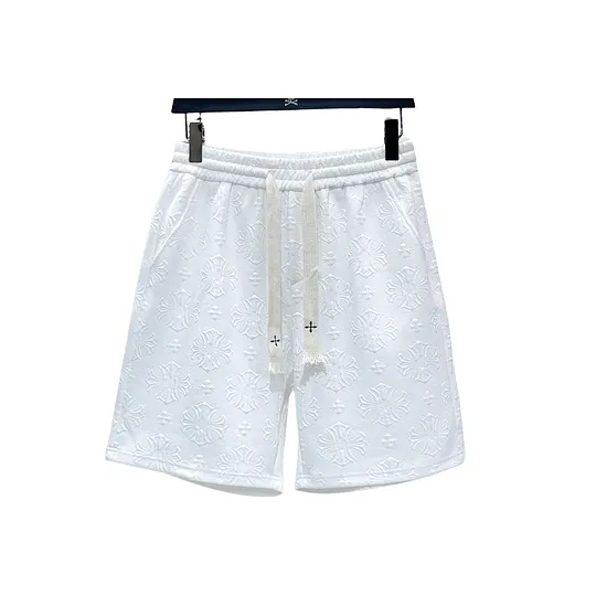 クロムハーツ CHROME HEARTS ホワイト ハーフパンツ Chrome Hearts-クロムハーツ 春夏新作 カジュアル 半袖Tシャツ+ハーフ