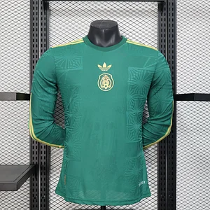 2025 Long Sleeve Player Version Mexico National Gold cup Version Green Football Shirt 1:1 Thai Quality