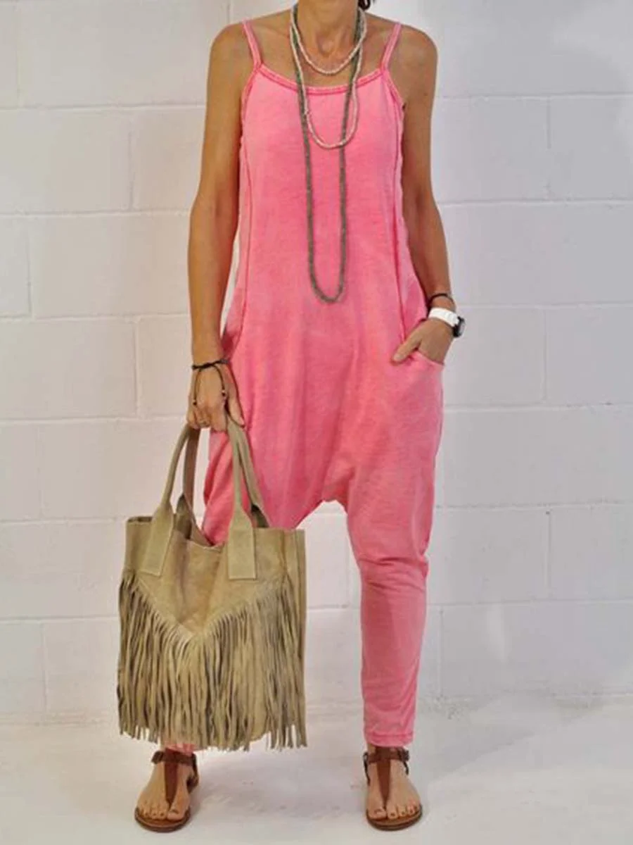 Women's Casual Solid Color Jumpsuit122603