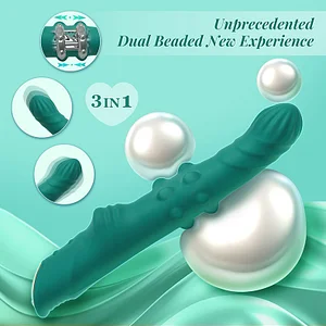 3-in-1 Heating Vibrator With Telescopic Beads