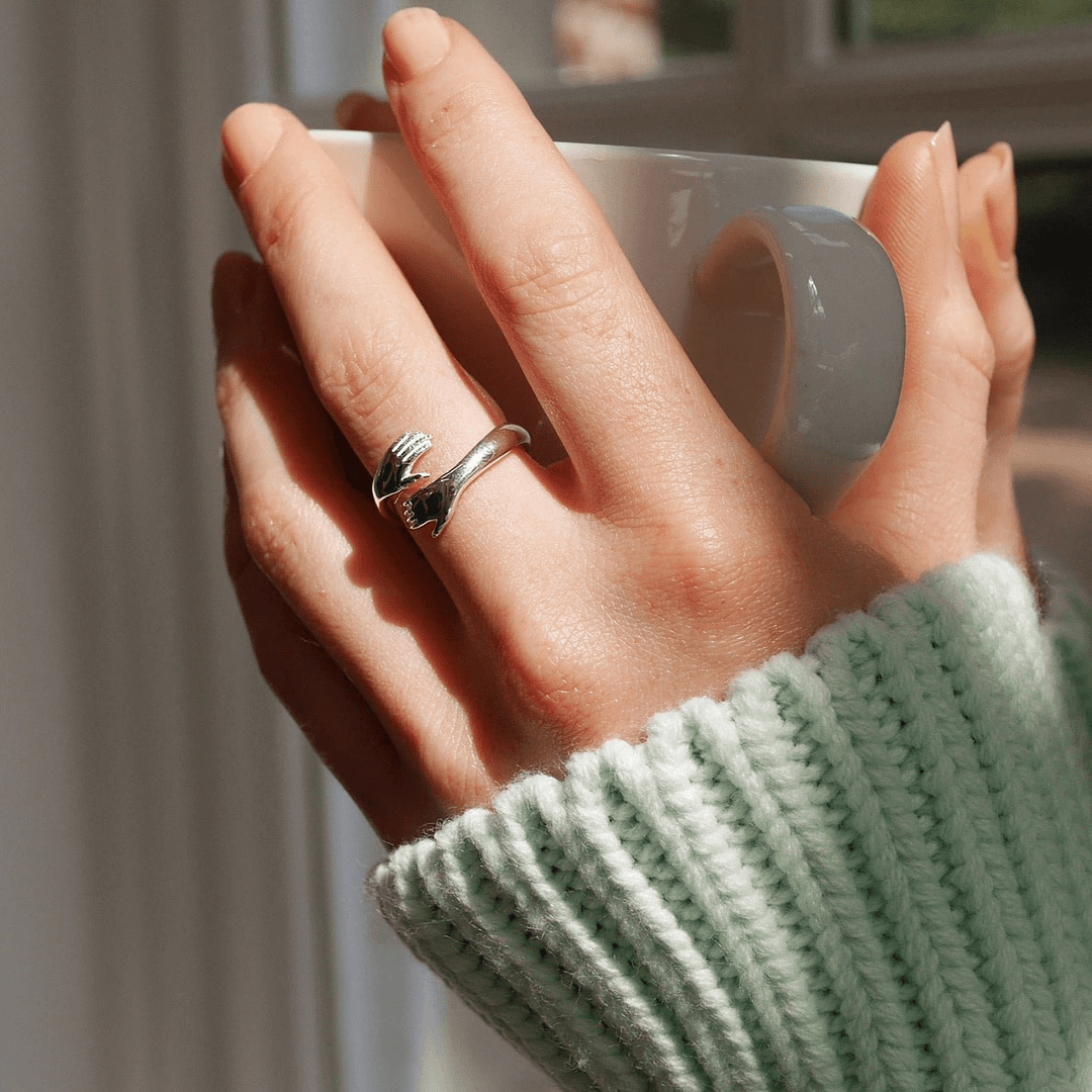 Sterling Silver Hug Ring
