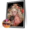 uk.everydayedeals (Limited Stock)Diamond Painting - Round AB Drills - Literary Retro Girl(45*55cm)