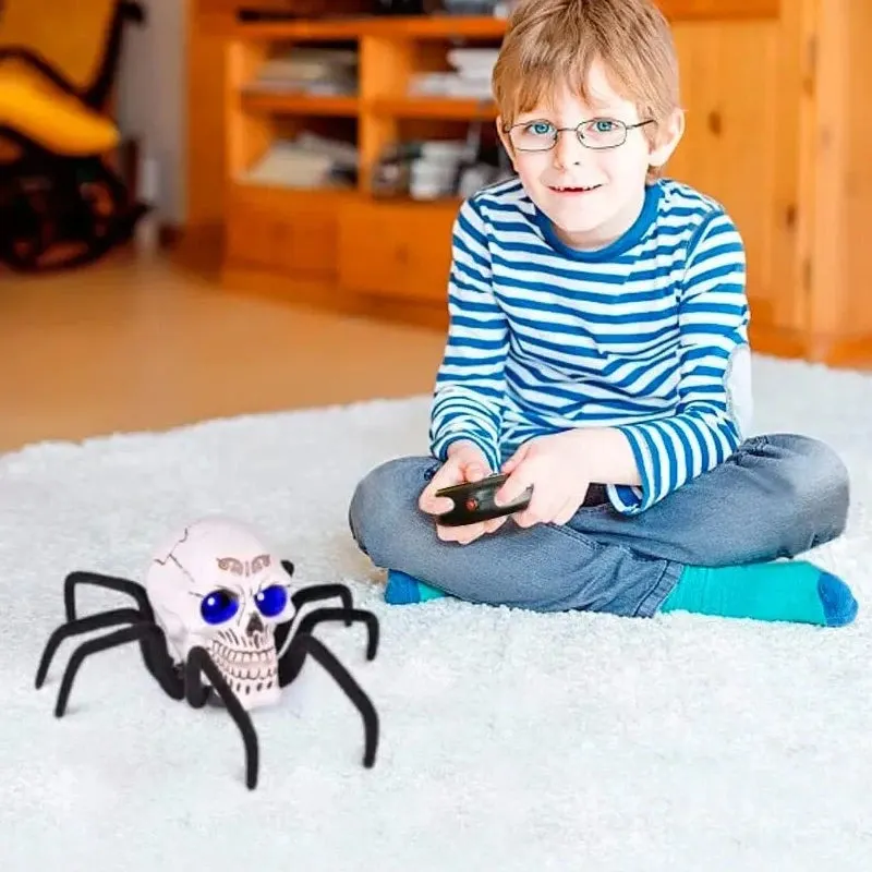 Araignée Télécommandée Murale – Escalade Sur Murs Lisses, Plafonds Et Verre – LED, Rotation 360°, 3 Canaux – Batterie Rechargeable – Jouet Halloween