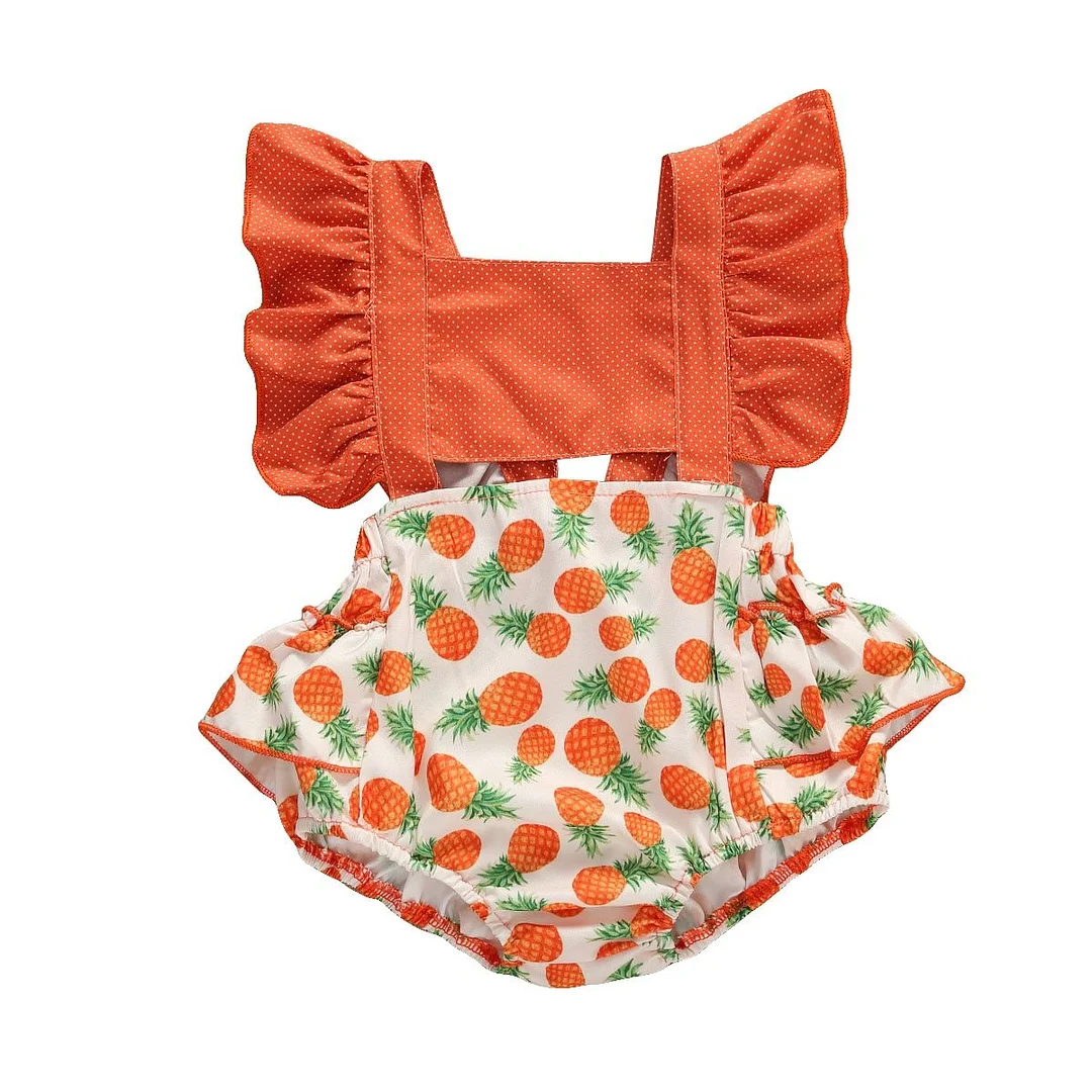 Newborn Kids Baby Girls Clothes Floral Jumpsuit Casual Ruffle Bodysuit Sunsuit Summer Outfits Set