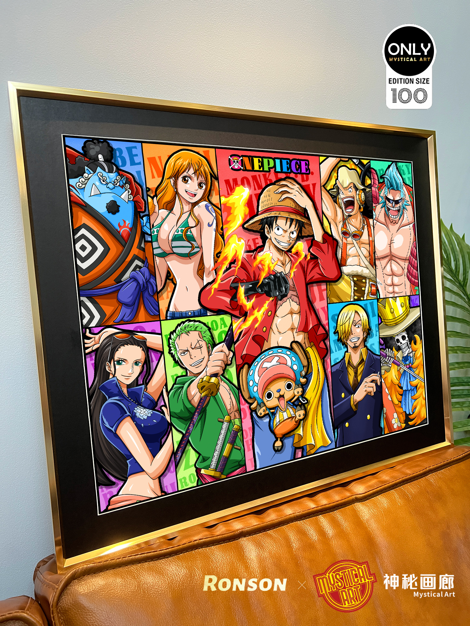 PRE-ORDER MOZ FIGURE Studio Original painter Ronson & Mysterious Gallery's joint dedication - RAINBOW series oo4 - 【One Piece · StrawHatPirateGroup】Painting