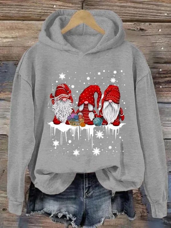Merry Christmas Loose Pullover Hooded Sweatshirt-0020131