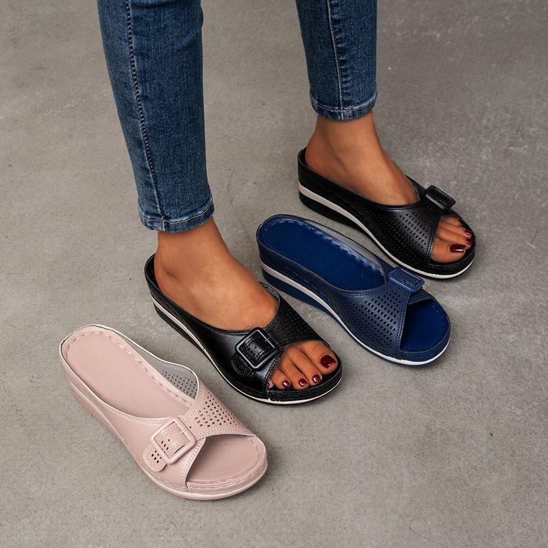 WOW!! | 49% OFF | LEATHER SOFT FOOTBED ARCH-SUPPORT SANDALS