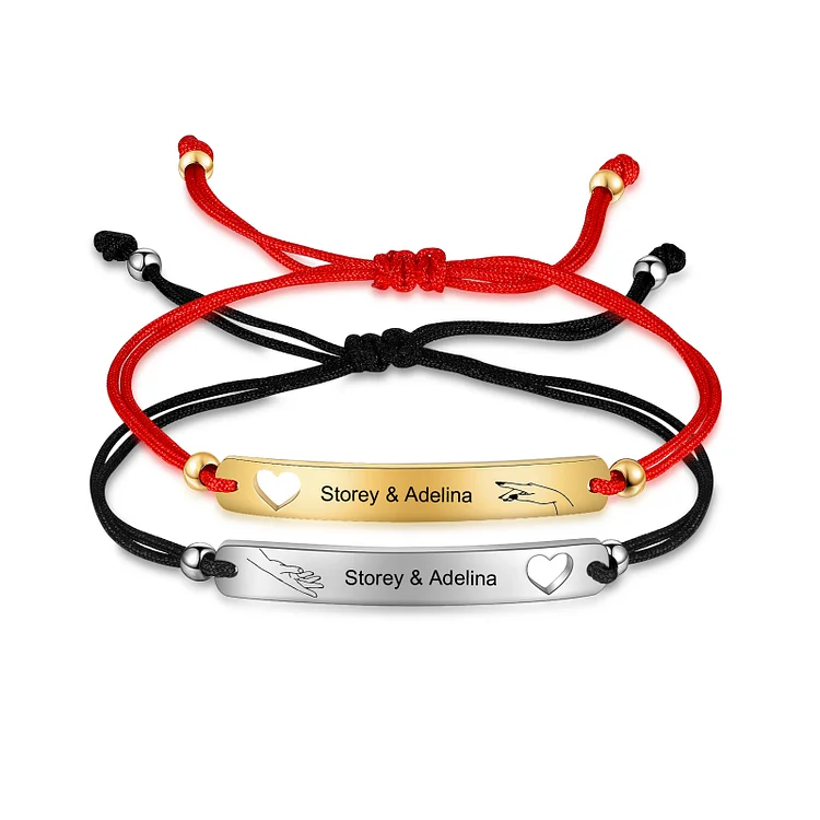 Personalized Adjustable Couple Bracelets Matching Bracelet Love Gifts