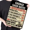 Garage Shop Rates - Vintage Metal Signs - 20*30cm/30*40cm - Warning