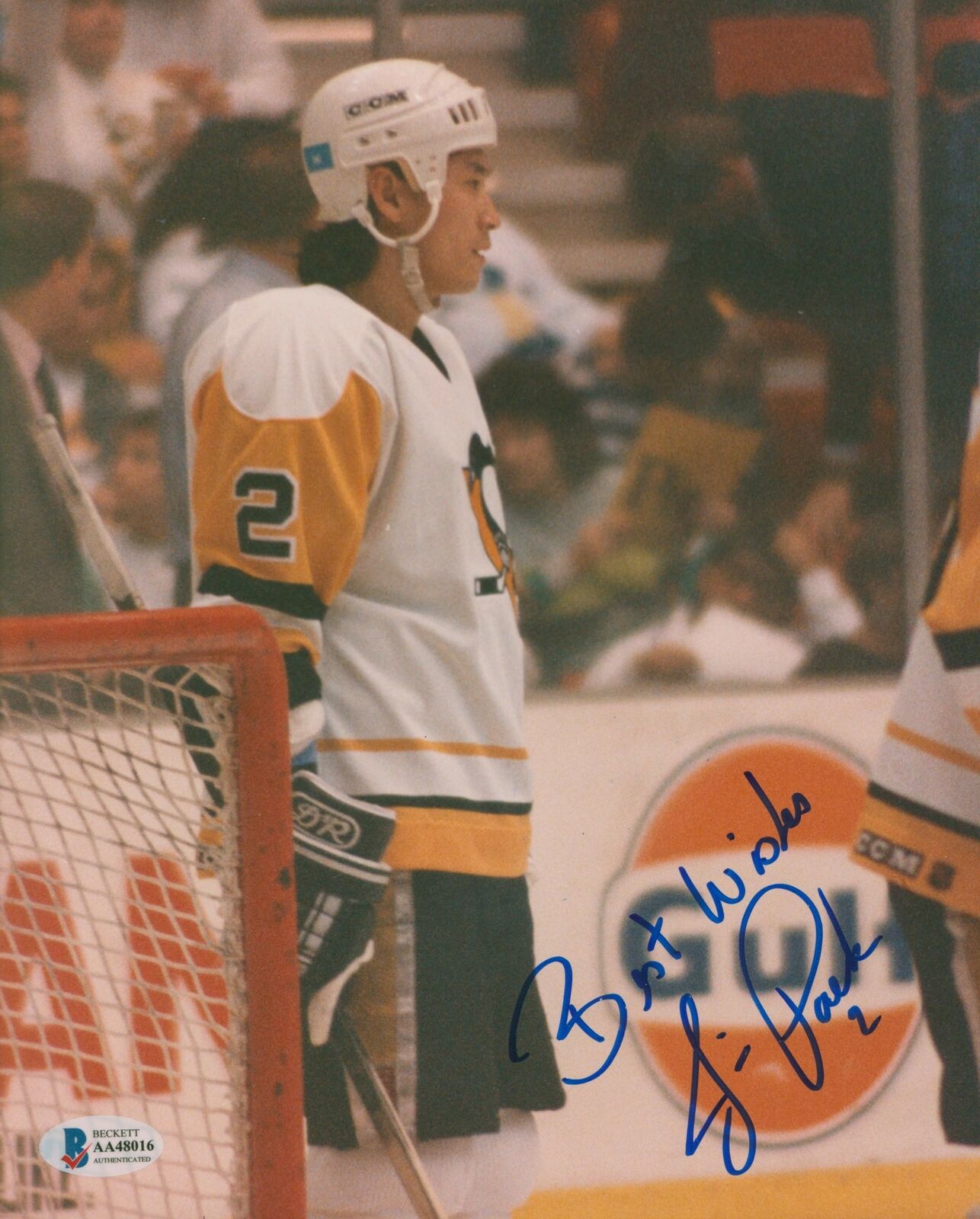 Penguins Jim Paek Best Wishes Authentic Signed 8x10 Photo Poster painting BAS #AA48016