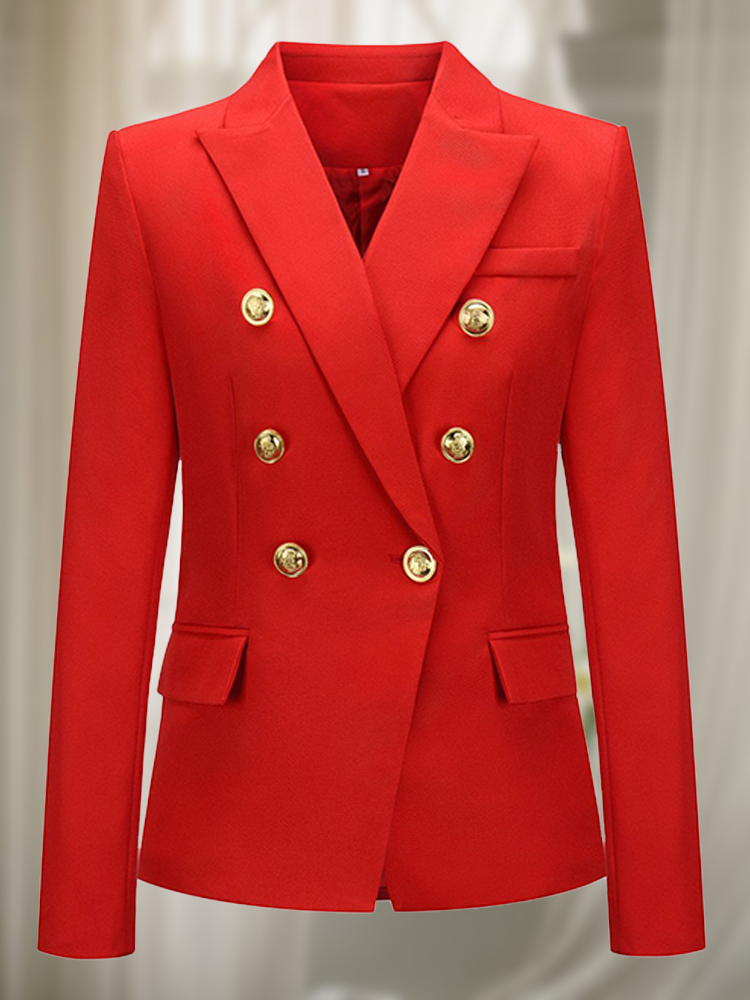 Fashion short double-breasted blazer