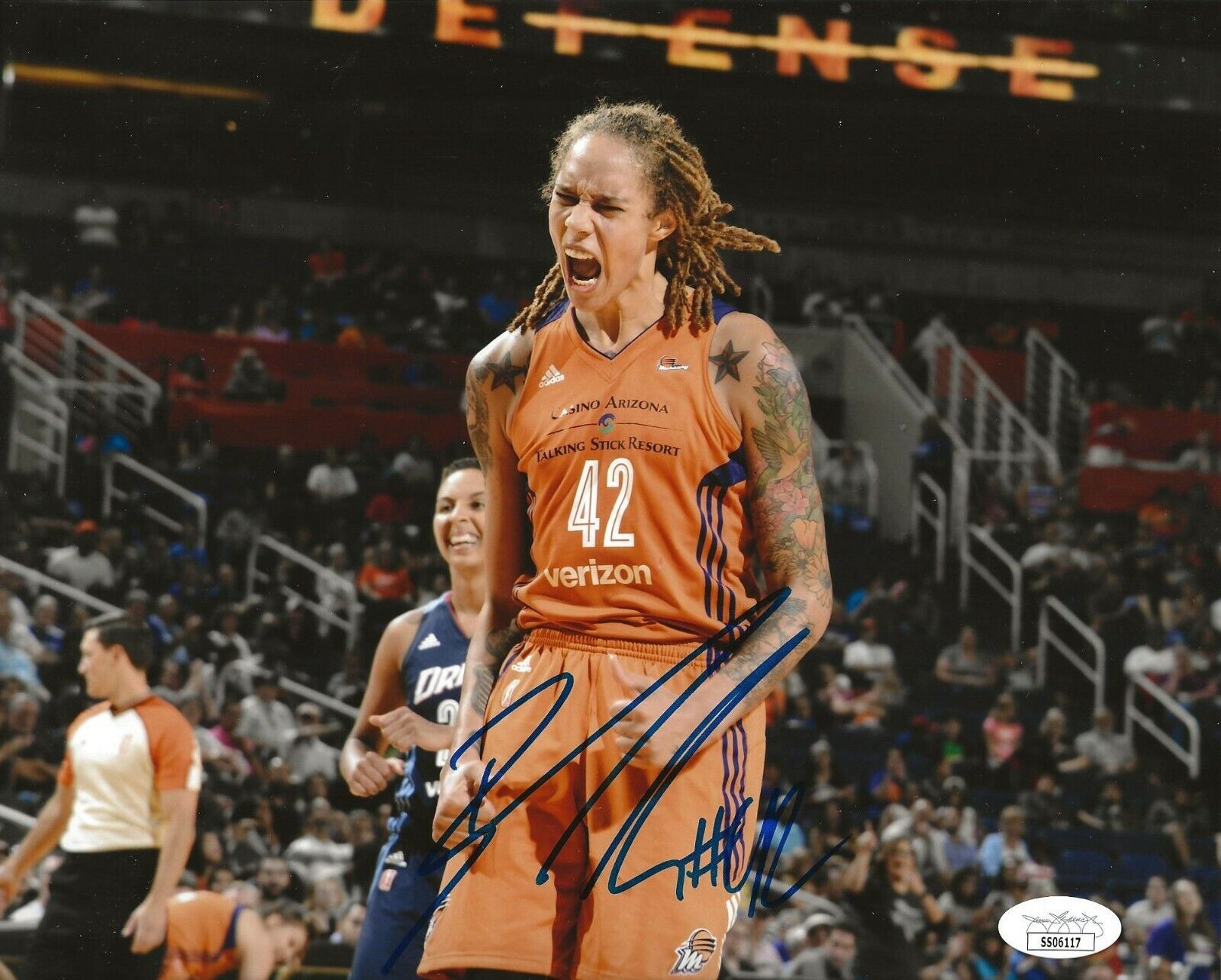 Brittney Griner signed Phoenix Mercury 8x10 Photo Poster painting autographed 2 JSA