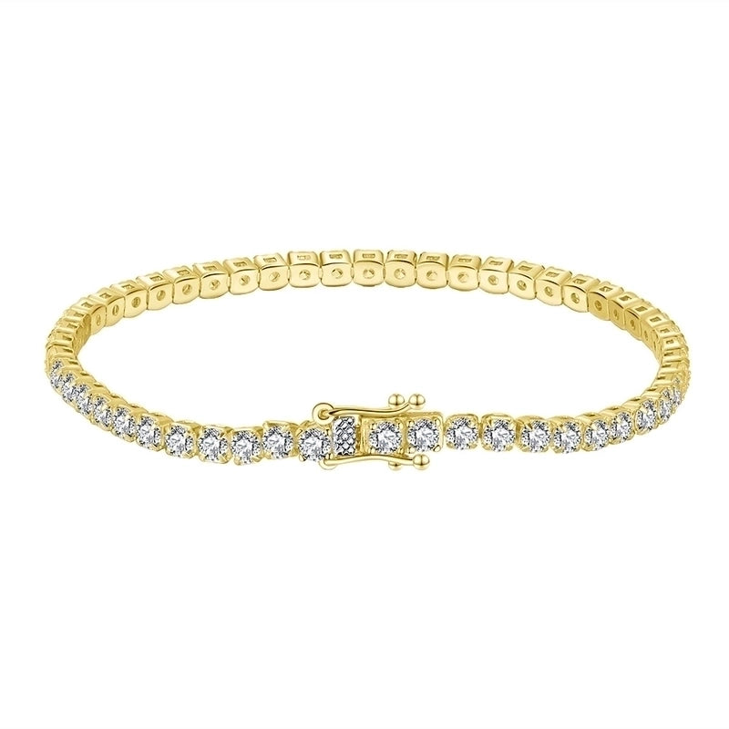 925 Sterling Silver Tennis Bracelet Luxurious Minimalist