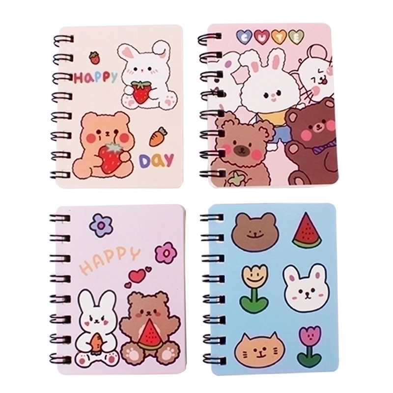 Cute Study Stationery Cartoon Mini Coil Notebook Notepad