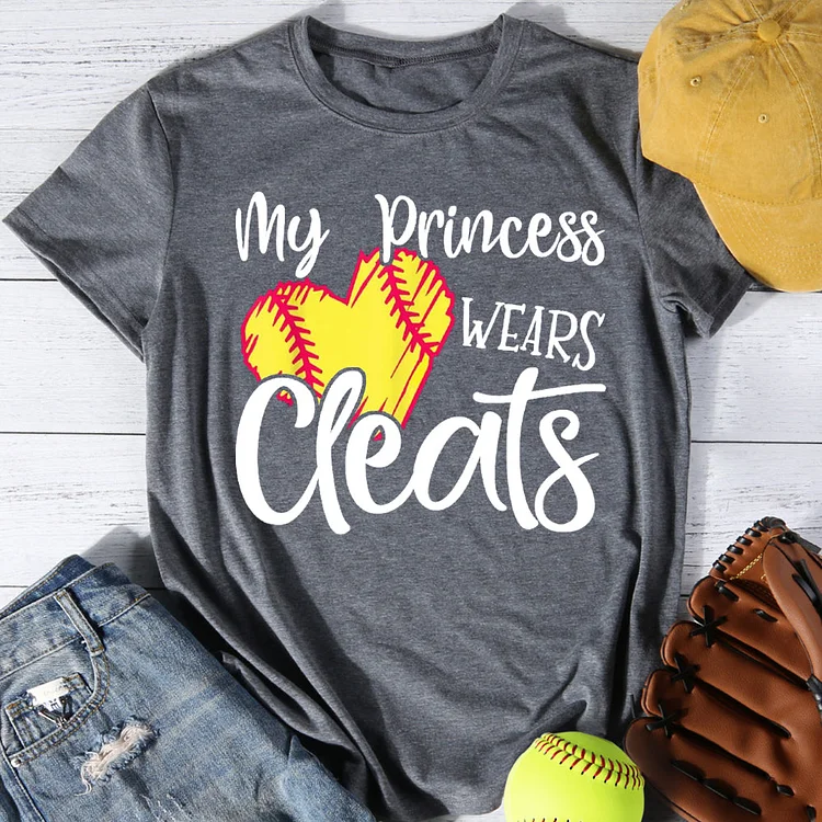 My Princess Wears Cleats Softball T-shirt Tee -013411