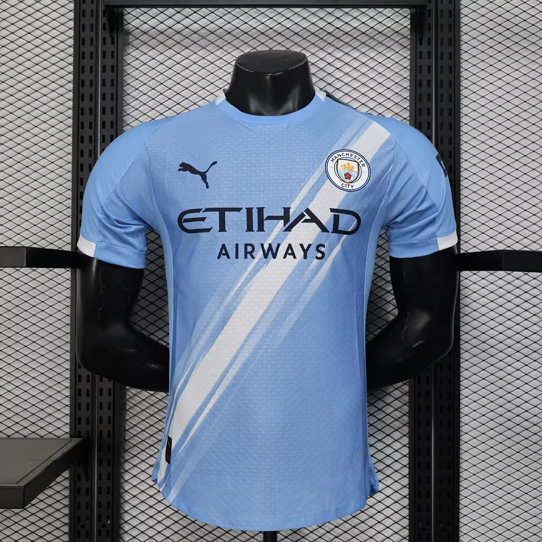 25/26 Manchester City Home Player Version Football T-Shirt Thai Quality