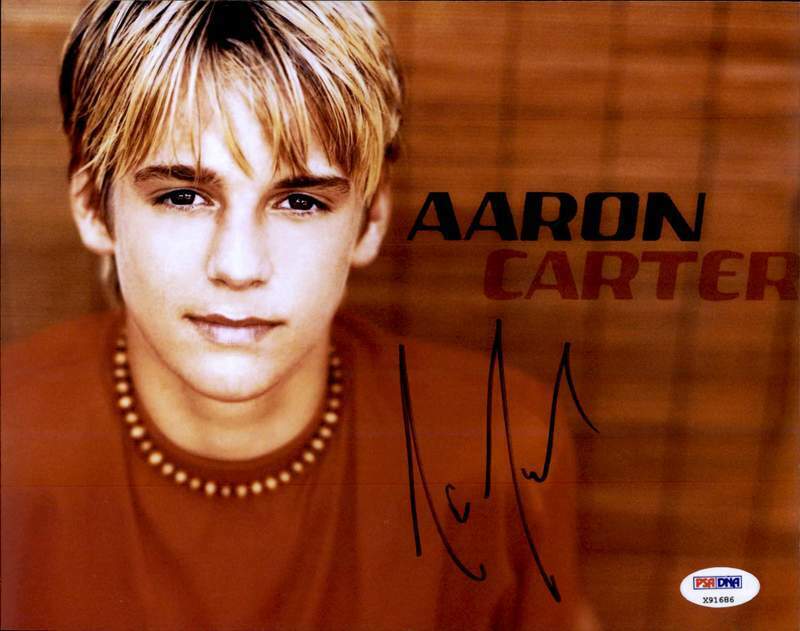 Aaron Carter PSA authentic signed rock 8x10 Photo Poster painting W/Cert Autographed A0020