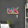 Wooden Hummingbird Flower Special Shape Diamond Painting Hanging Hooks for Decor