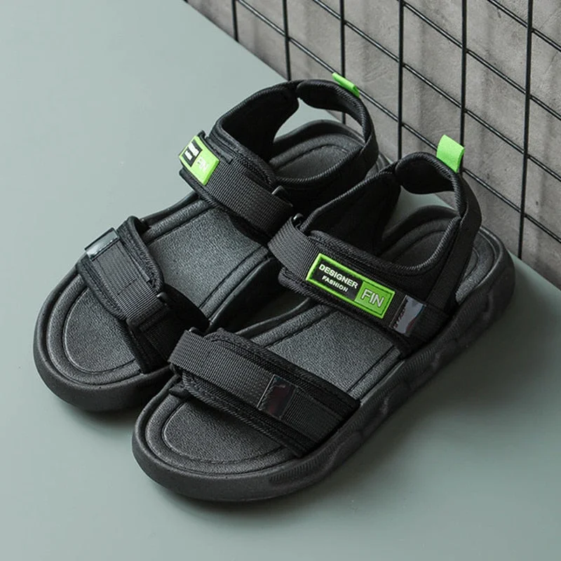 Sports Sandals Female Ins Tide 2021 Summer New Net Red Korean Version of The Velcro Student Flat Female Sandals Women's Shoes