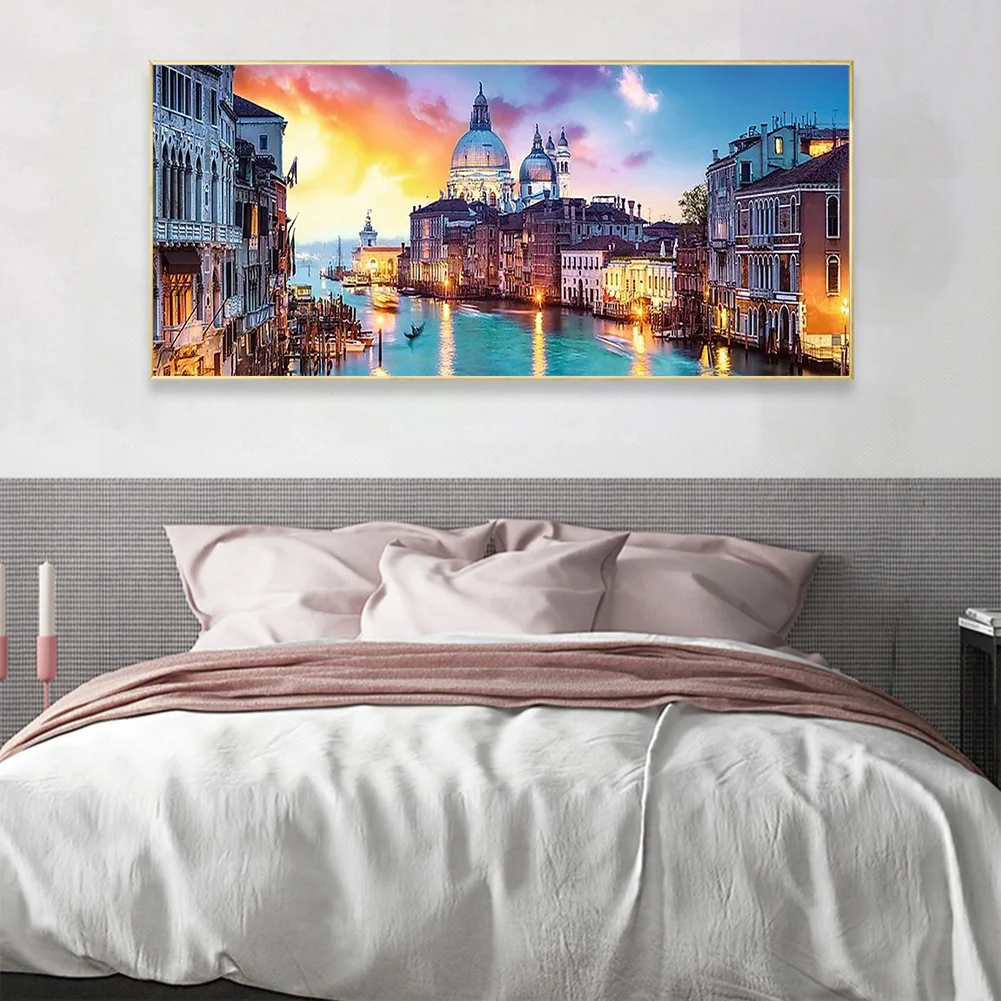 Diamond Painting - Full Round Drill - Evening in Venice(80*30cm)