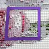 2Pcs Diamond Art Square Auxiliary Frame 3D Printing Diamond Art Desk Positioning Frame Lightweight for Boys Girls Adults Students Home Office Leisure (Violet Purple Large)