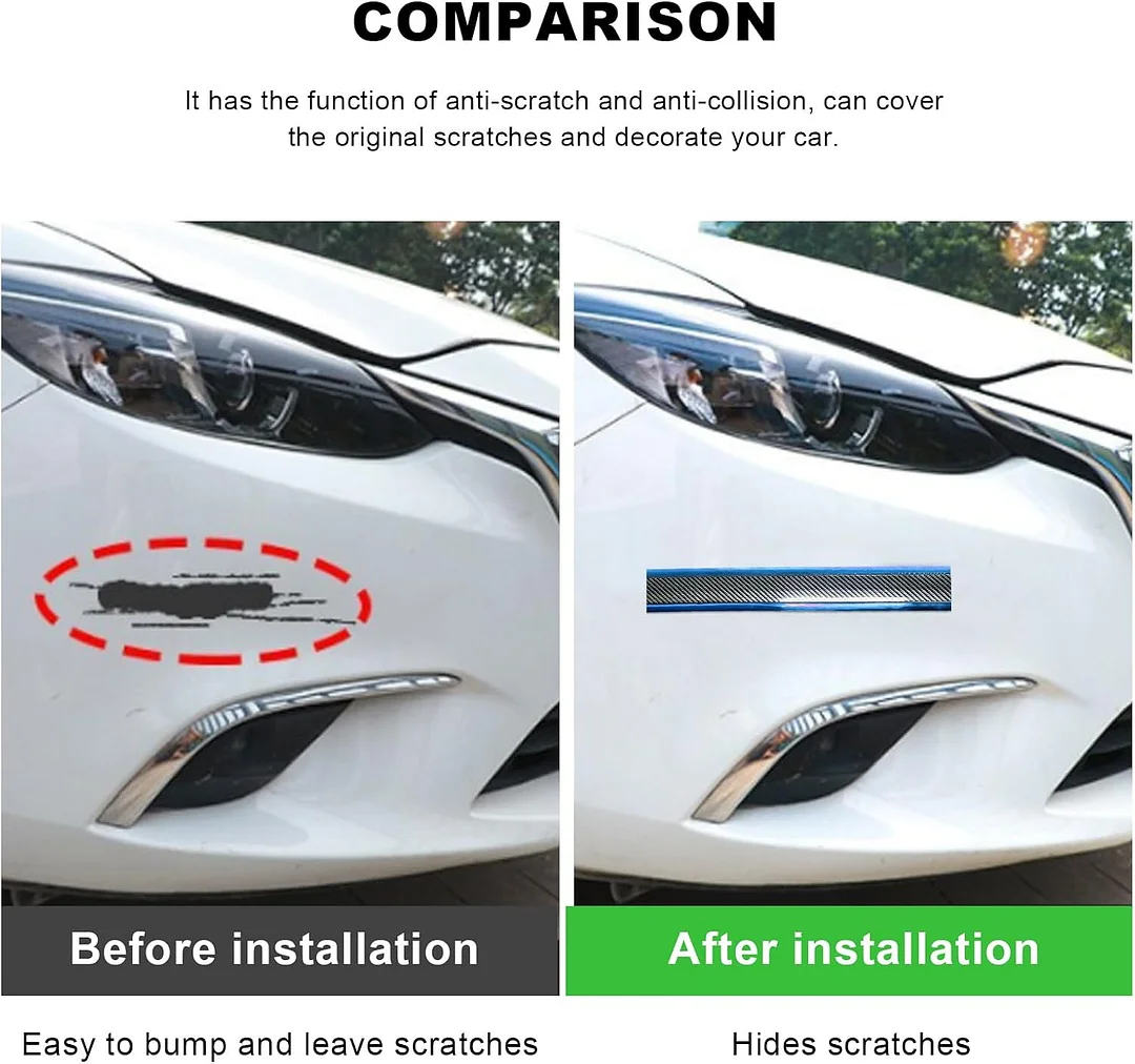 Car door anti-collision and anti-scratch cover sticker, waterproof carbon fiber door sill protection tape