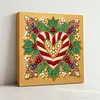 (25x25cm)DIY Pearl Painting Xmas Framed Handmade Pearl Material Art Kit Living Room Decor