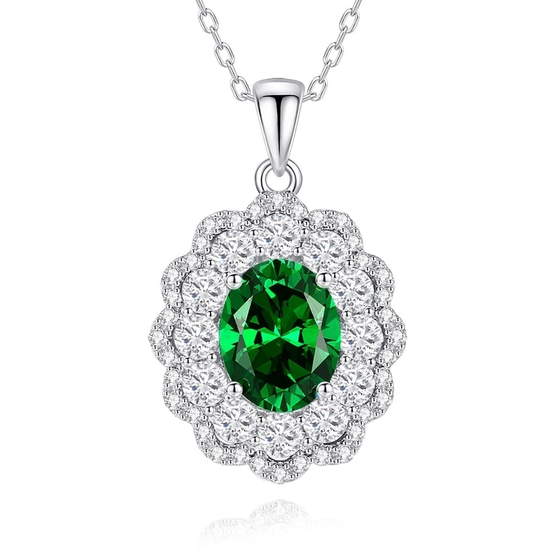 1 Piece 925 Sterling Silver 925 Sterling Silver Oval-cut Lab-Grown Diamond