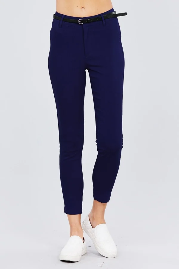 City Of Beauty Bengaline Belted Pants