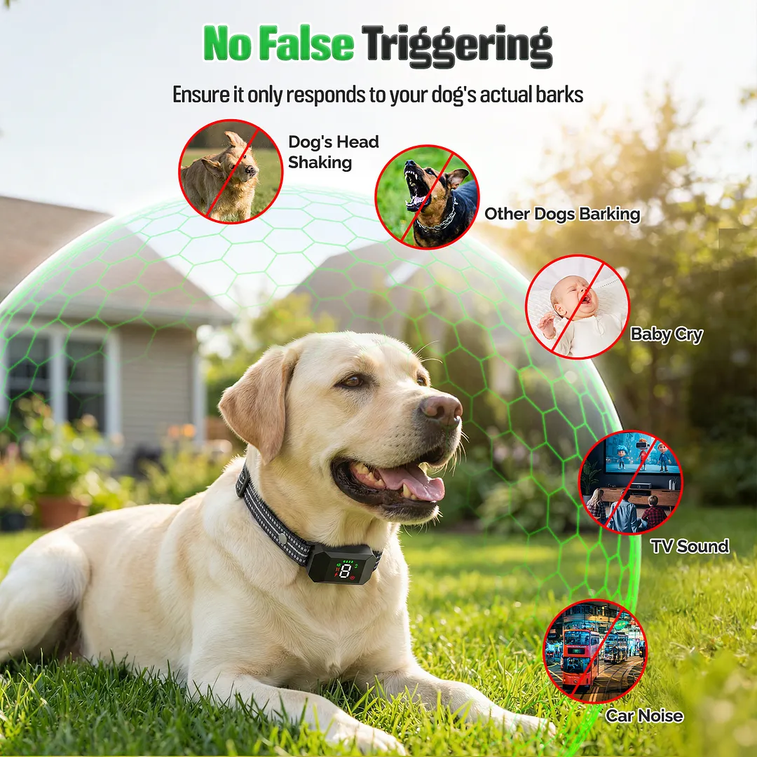 BEBANG Dog Bark Collar, Smart Barking Device with 5 Training Modes, Bark Collar for Large Medium Small Dogs 10-150lbs, Home & Outdoor Use