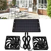 12V 10W Solar Exhaust Fan Waterproof Ventilation Fan Silent Fan (Dual Fan)