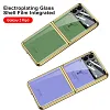 Luxury Deer Pattern Electroplating Tempered Glass Case For Samsung Z Flip 3 5G