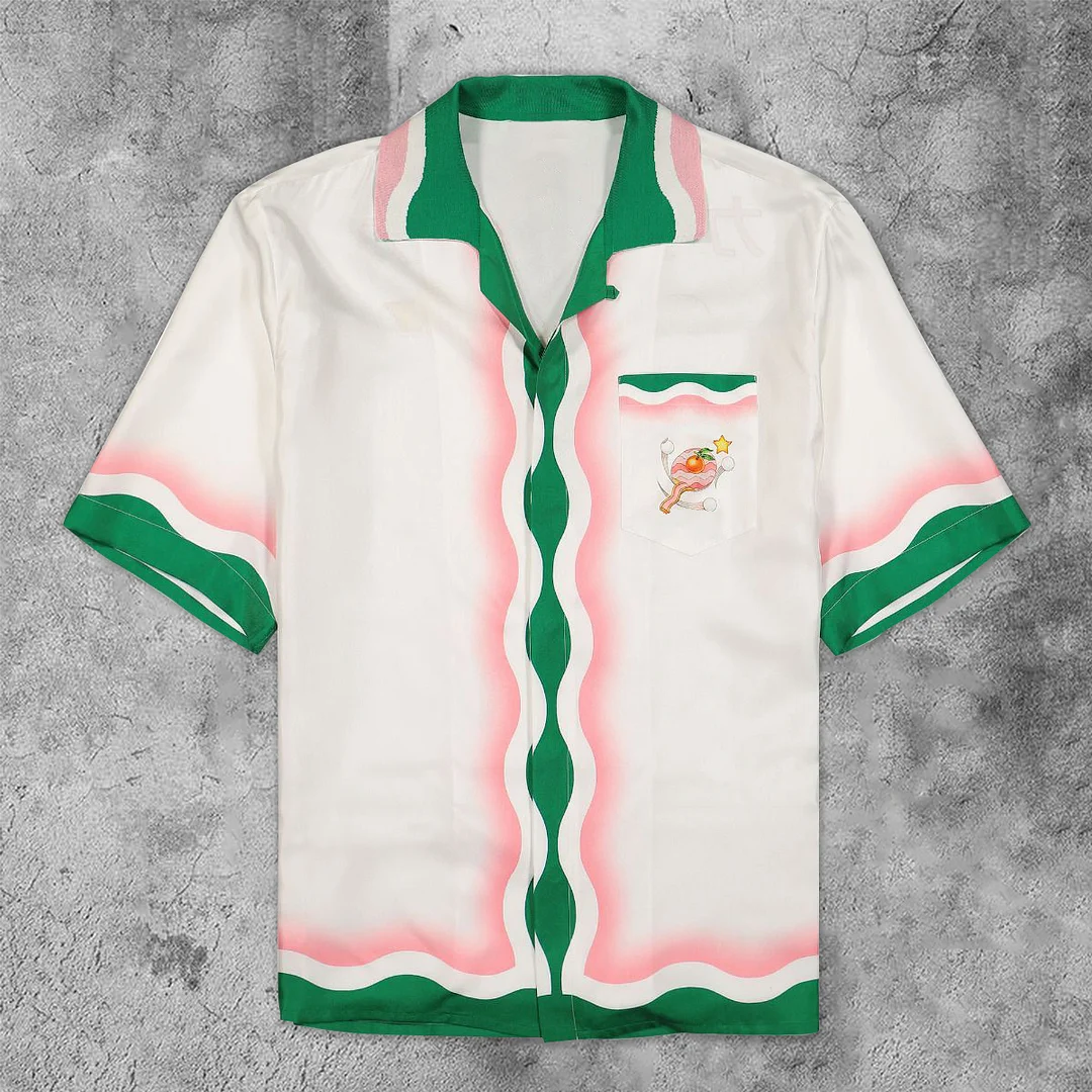 Artistic casual noble luxury short-sleeved shirt