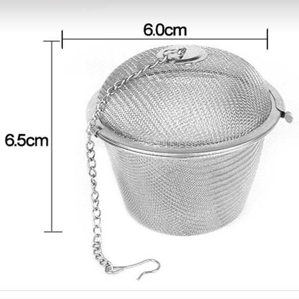 

Tea Stainless Strainer Locking Tea Spice Mesh Herbal Ball Diam 6.5cm, 501 Original