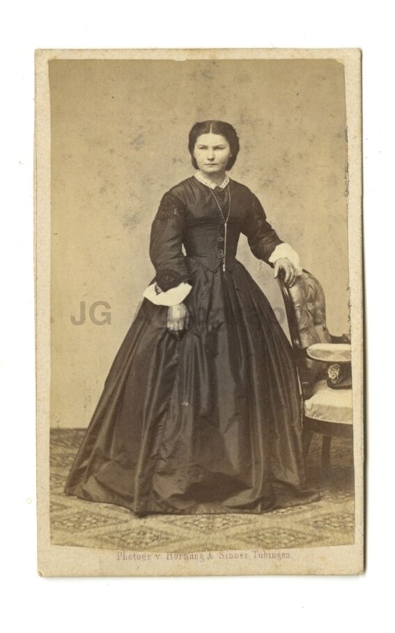 19th Century Fashion - 19th Century Carte-de-visite Photo Poster painting - Tubingen, Germany